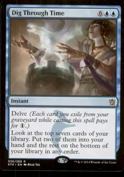 MTG - Dig Through Time Khans of Tarkir #36 Rare LP - Image 1