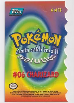 Pokemon Charizard #06 Die-Cut TOPPS Secret Rare Blue Logo No. E06/12 English - Image 2