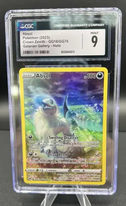 Pokemon Absol GG16/GG70 Crown Zenith: Galarian Gallery Graded CGC 9 MINT psa - Image 1