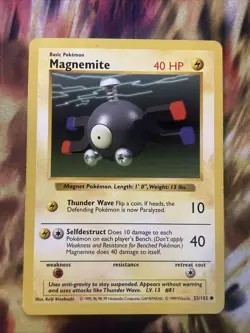 Magnemite [MP] - Pokemon TCG Base Set Shadowless 53/102 [Common] - Image 1