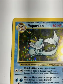 Pokemon TCG Vaporeon Jungle 12/64 Holo 1999-2000 Wizards Base Set Copyright Holo - Image 2