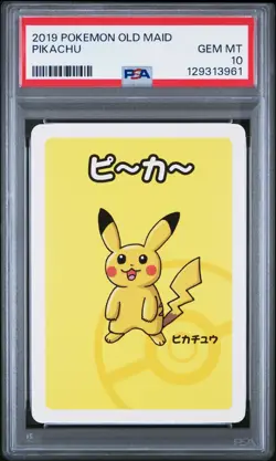 2019 POKEMON OLD MAID PIKACHU PSA 10 - Image 1