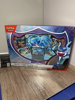 Pokemon TCG Palafin ex Box w 4 Booster Packs + 3 Promos Factory Sealed NEW - Image 1