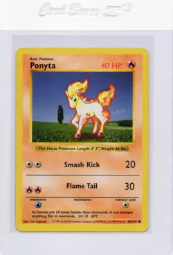Ponyta 1999 Pokemon Base Set Shadowless No. 60/102 Lightly Played TCG Common - Image 3