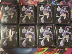Pokemon Destined Rivals Card Sleeves Giovanni & Mewtwo 65 CT Brand New - Image 1