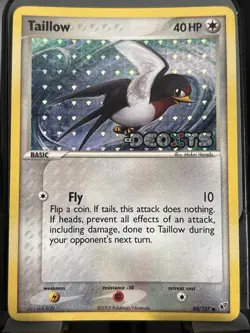 2005 Pokemon Taillow Holo (Ex Deoxys) 80/107 - Image 1