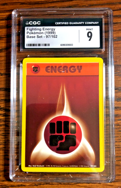 Fighting Energy #97 - CGC MINT 9 - 1999 WOTC Base Set Unlimited - Pokemon TCG - Image 1