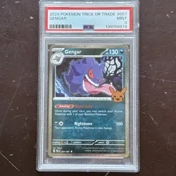 Pokemon Gengar Trick or Trade Cosmos Holo 2024 #057/091 Psa 9 - Image 1