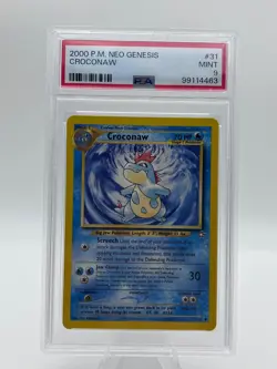 2000 pokemon neo genesis croconaw #31 PSA 9 LOW POP 1/39 - Image 1