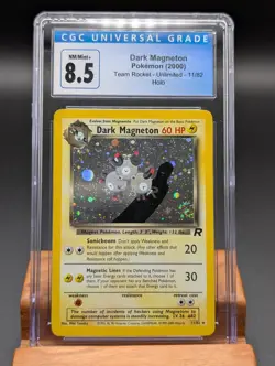 2000 Pokemon Team Rocket Dark Magneton Holo #11 CGC 8.5 - Image 1