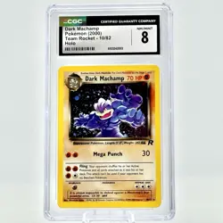 Dark Machamp 10/82 NM/MINT CGC 8 Holo Rare Team Rocket 2000 Vintage Pokemon TCG - Image 1