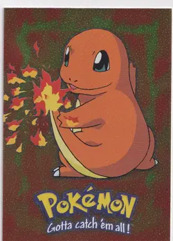 Pokemon Charmander Foil #E04 TOPPS Black Logo Movie Edition Near Mint - Image 1
