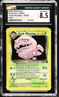 CGC 8.5 Dark Weezing 2000 Team Rocket 14/82 Holo Pokemon Card - Image 1