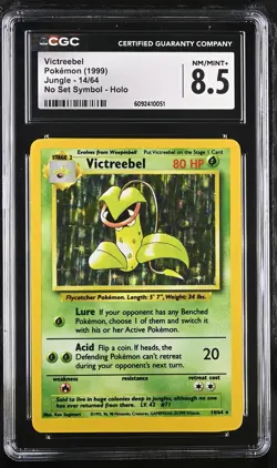 CGC 8.5 Victreebel 1999 Jungle 14/64 No Set Symbol Holo Pokemon Card - Image 1