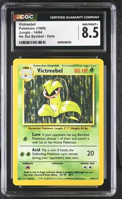 CGC 8.5 Victreebel 1999 Jungle 14/64 No Set Symbol Holo Pokemon Card - Image 1