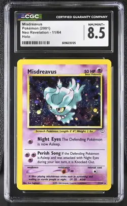 CGC 8.5 Misdreavus 2001 Neo Revelation 11/64 Holo Pokemon Card - Image 1