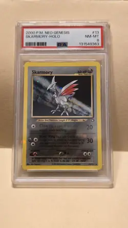 Pokemon TCG Skarmory 13/111 Holo Rare Card PSA 8 NM-MT 2001 Neo Genesis - Image 1