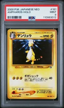 Ampharos #181 - Japanese Pokemon Neo Genesis Holo Rare - PSA 9 - Image 1