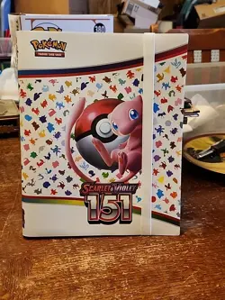 POKEMON SCARLET & VIOLET 151 CARD MEW BINDER 20 PAGE 9 POCKET EMPTY USED - Image 1