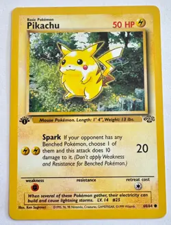 Pikachu 1st Edition Base Set #60/64 Vintage 1999 WOTC Pokemon Card Rare! - Image 1