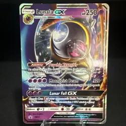 Lunala GX SM17 Promo Black Star Holo Rare Pokemon Card LP+ - Image 1