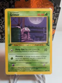 Grimer 48/62 Fossil Vintage WOTC Pokemon Card from 1999 1st edition - Image 1