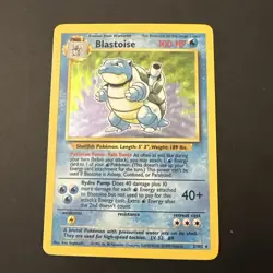 Pokemon TCG Base Set Blastoise Holo Rare Card 2/102 LP+/NM Condition - Image 1