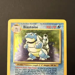 Pokemon TCG Base Set Blastoise Holo Rare Card 2/102 LP+/NM Condition - Image 2