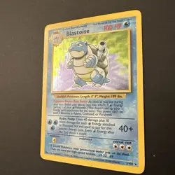 Pokemon TCG Base Set Blastoise Holo Rare Card 2/102 LP+/NM Condition - Image 5