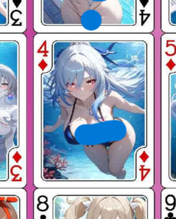 Choose your Poker Cards Beautiful Delicate Moan Goddess Story Anime Waifu - Image 5