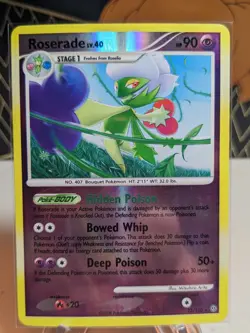 Roserade 23/100 Reverse Holo Rare DP Diamond Pearl Storefront Pokemon Card - LP - Image 1
