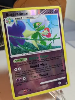 Roserade 23/100 Reverse Holo Rare DP Diamond Pearl Storefront Pokemon Card - LP - Image 2