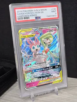 Pokemon Card TCG Gardevoir & Sylveon GX 130/214 Tag Team sm-Unbroken Bonds PSA 9 - Image 1