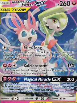 Pokemon Card TCG Gardevoir & Sylveon GX 130/214 Tag Team sm-Unbroken Bonds PSA 9 - Image 5