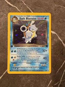 Pokemon TCG Dark Blastoise Holo Rare Card 3/82 LP Condition 1st Edition - Image 1