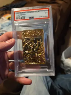 CHARIZARD 23K GOLD PLATED CARD PSA 7 NM NEAR MINT 1999 BURGER KING POKEMON - Image 1