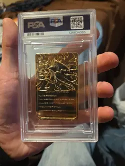 CHARIZARD 23K GOLD PLATED CARD PSA 7 NM NEAR MINT 1999 BURGER KING POKEMON - Image 2