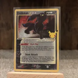 Pokemon TCG Umbreon Gold Star 17/17 Celebrations 25th Anniversary Rare Holo Card - Image 1