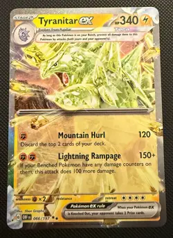 Pokemon TCG : 066/197 Tyranitar Ex : Double Rare Holo Card : Obsidian Flames - Image 1