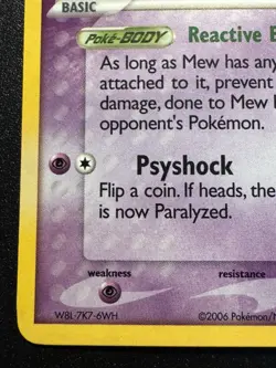 Mew 4/17 POP Series 4 Promo Pokemon Card Holo Foil Rare MP - Image 5