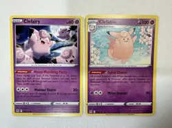 Pokemon TCG Card Set Of 2 Cards Clefairy 062/196 Clefable 063/196 NM - Image 1