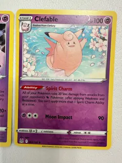 Pokemon TCG Card Set Of 2 Cards Clefairy 062/196 Clefable 063/196 NM - Image 3
