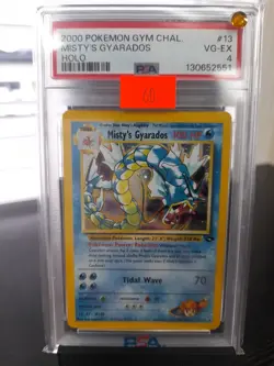 Pokemon vintage GYM Challenge Misty's Gyarados Holo card PSA 4 - Image 1
