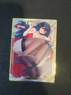 Sexy Anime Waifu Gold Goddess Story Metal Card - Image 1
