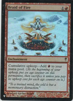 MTG: The List Reprints: Foil Braid of Fire: Lightly Played Condition - Image 1