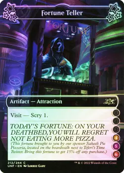 MTG FOIL Fortune Teller 456 - Unfinity #212f - Image 1