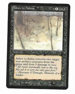 Magic the Gathering ~ MTG ~ 1x Ashes to Ashes ~ M/NM ~ THE DARK - Image 1