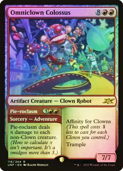 MTG FOIL Omniclown Colossus Pieroclasm - Unfinity #116 - Image 1