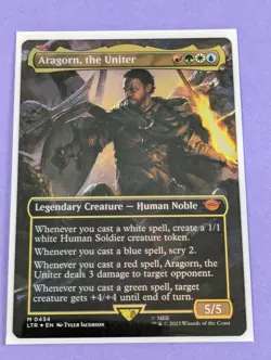 MTG: The Lord of the Rings: Aragorn, the Uniter Borderless Foil #0434 Mythic NM - Image 1