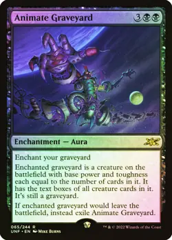 MTG FOIL Animate Graveyard - Unfinity #065 - Image 1